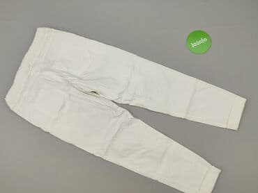 spodnie z zapięciem na nogawkach: Material trousers for women, size M — 4