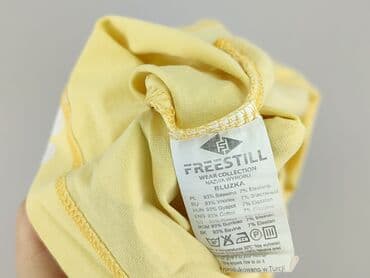 żółte bluzki z krótkim rękawem: Free Still, Bluzka damska, rozmiar 3XL — 5