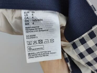 spodnie czerwone w kratę h m: H&M, Material trousers for women, size S — 5