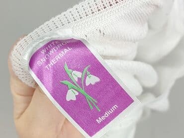 sweter piórkowy na drutach: White, Sweter damski, rozmiar M — 5