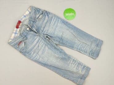 cropped blue jeans: Spodnie 3/4 damskie, rozmiar L — 2