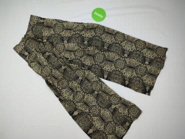 szerokie spodnie do kolan: Material trousers for women, size One size — 2