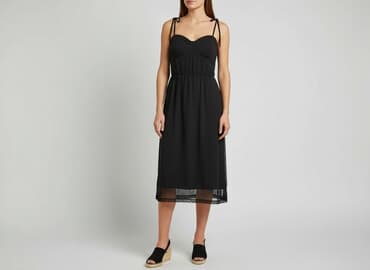 czarna sukienka z długim rękawem sinsay: Sinsay, Sukienka damska, rozmiar M — 7