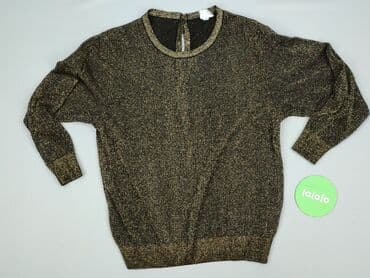 sweter z dekoltem v: Sweter damski, M — 2