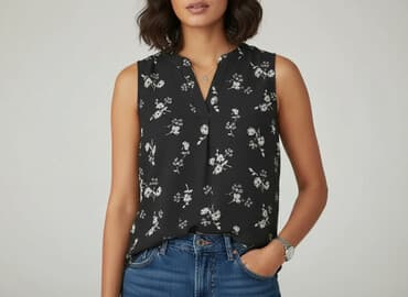 bluzka damska czarna krótki rękaw: Bluzka damska, rozmiar XL — 6