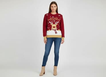 bluzki z motywem świątecznym: VRS, Sweter damski, rozmiar L — 1