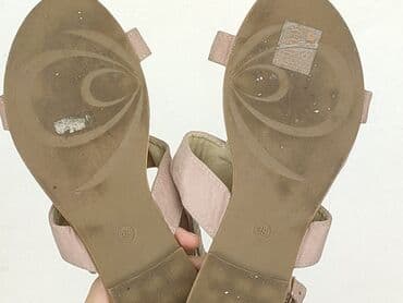 buty pudrowy róż na wesele: Sandały damskie, rozmiar 38 — 5