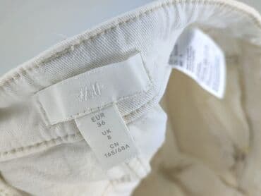 kremowe jeansy: H&M, Jeansy damskie, rozmiar S — 4