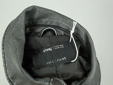 napy do kurtek: Sinsay, Kurtka skórzana damska, rozmiar L — 4