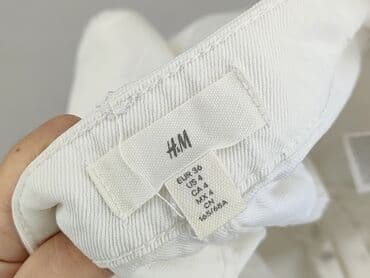 białe krótkie spodenki jeansowe: H&M, Szorty damskie, rozmiar S — 4