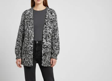 długi sweter sukienki: Kardigan damski, rozmiar L — 6