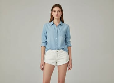 shein spodenki jeansowe damskie: Shein, Szorty damskie, rozmiar M — 6