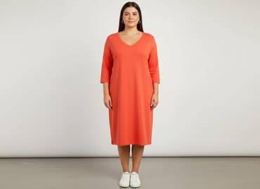 sukienki pomarańczowa na wesele: Sukienka damska, rozmiar 3XL — 5