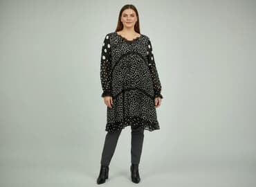 sklep internetowy z sukienkami dla puszystych: Sepia, Sukienka damska, rozmiar 3XL — 6