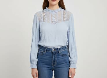 sweter z transparentnymi rękawami: Soaked in Luxury, Bluzka damska, rozmiar XS — 6