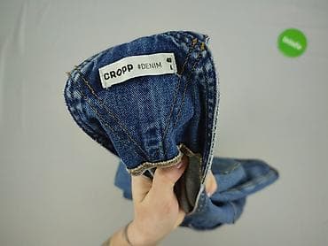 teksasy spodnie: Ogrodniczki damskie, rozmiar L — 4