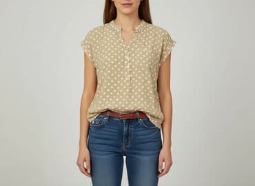 biale bluzki z kolnierzykiem: Bluzka damska, rozmiar L — 6