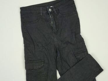 spodnie czarne cargo bershka: H&M Divided, Spodnie cargo damskie, rozmiar XS — 1