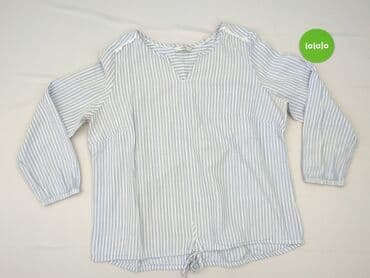 koszulka z długim rękawem w paski: Bluzka damska, rozmiar 6XL — 2