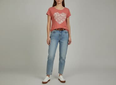 koszulka z dekoltem w serce: Beloved, T-shirt damski, rozmiar M — 6