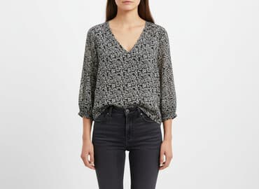 hm bluzki z krótkim rękawem: H&M, Bluzka damska, rozmiar S — 6