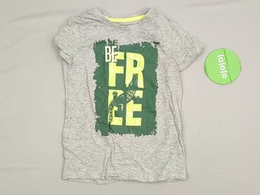 sukienka w geometryczne wzory h: T-shirt, Little kids, 7 years, 116-122 cm, condition - Very good — 2