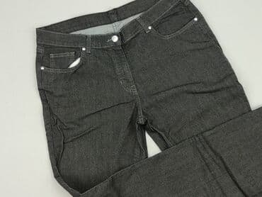 szare szerokie jeansy: Jeansy damskie, rozmiar XL — 1