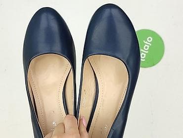 ccc koturna: Granatowe czółenka na obcasie - Klasyczny fason z zaokrąglonym — 7