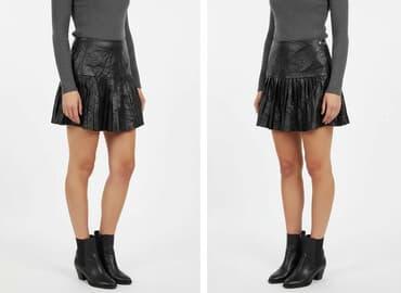 krótkie spódnice skórzane: Top Secret, Spódnica damska, rozmiar L — 1
