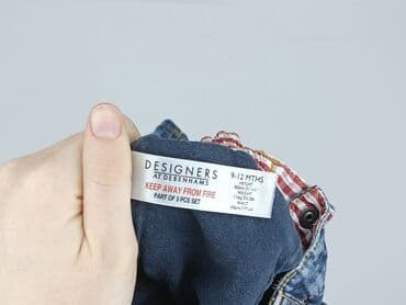 sukienka o kroju marynarki h: Denim pants, 9-12 months, condition - Very good — 4