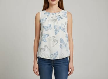 bluzki w motyle: Bluzka damska, rozmiar L — 6