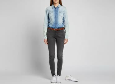 kurtka jeansowa khaki damska: Esmara, Koszula damska, rozmiar M — 6