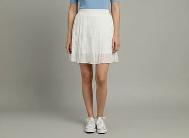 biała spódnice plisowane midi: Women`s skirt, size S — 1