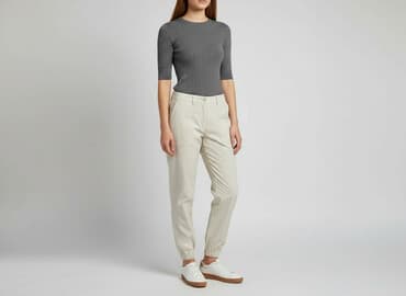 spodnie piżamowe pepco: Spodnie materiałowe damskie, rozmiar L — 8