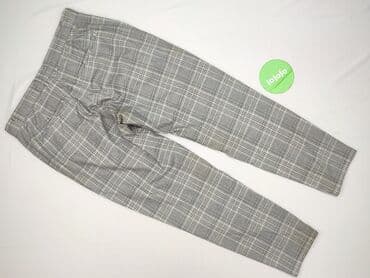 spodnie piżamowe w kratę damskie: Bershka, Spodnie materiałowe damskie, rozmiar L — 3