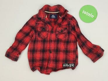 купити дитячі футболки дешево: Shirt 1.5-2 years, condition - Very good, pattern - Cell, color - Red — 2