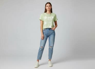 t shirty z nadrukiem cropp: Cropp, T-shirt damski, rozmiar S — 7