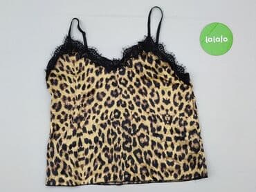 top z piórami czarny: Top damski, M — 2