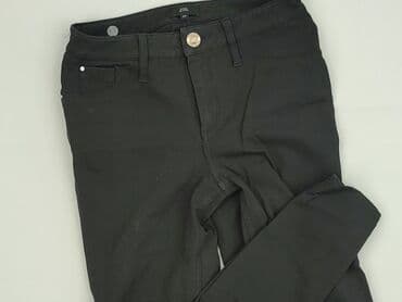 river island kurtka jeansowa: River Island, Spodnie materiałowe damskie, rozmiar XS — 1