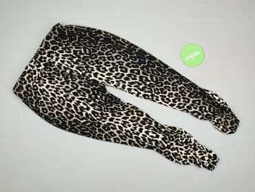 spodnie w krowie łaty: Material trousers for women, size M — 4