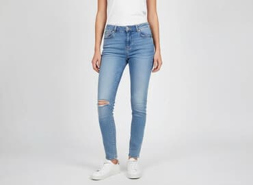 jeansy jasne damskie: Limited Edition, Jeansy damskie, rozmiar M — 7