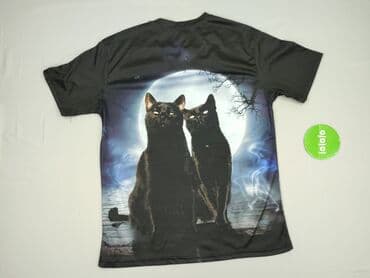 ubrania z kotami: T-shirt damski, rozmiar L — 4