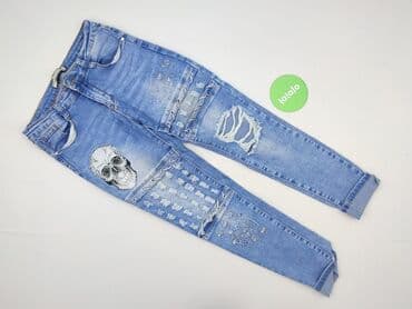 metalowe guziki do dżinsów: Jeansy damskie, rozmiar M — 2