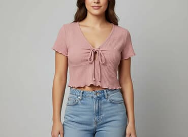 koszulka na ramiączkach jedwabna: T-shirt damski, rozmiar L — 7