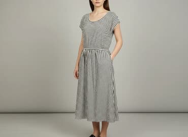 legginsy w prążki hm: H&M, Sukienka damska, rozmiar S — 6