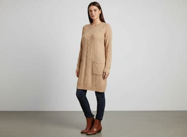 sweter warkoczowy splot: Sweter damski, rozmiar S — 5