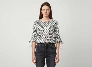 bluzki z wiązaniem pod szyją z wiskozy: Bluzka damska, rozmiar M — 7