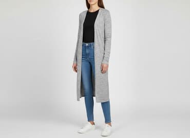 długi sweter sukienki: Kardigan damski, rozmiar S — 7