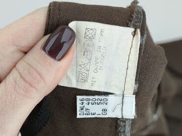 dżinsy szerokie w udach: Material trousers for women, size 3XL — 5