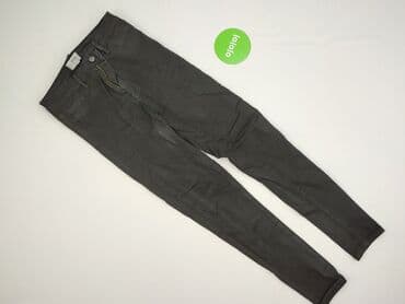 szare szerokie jeansy: Jeansy damskie, rozmiar M — 2